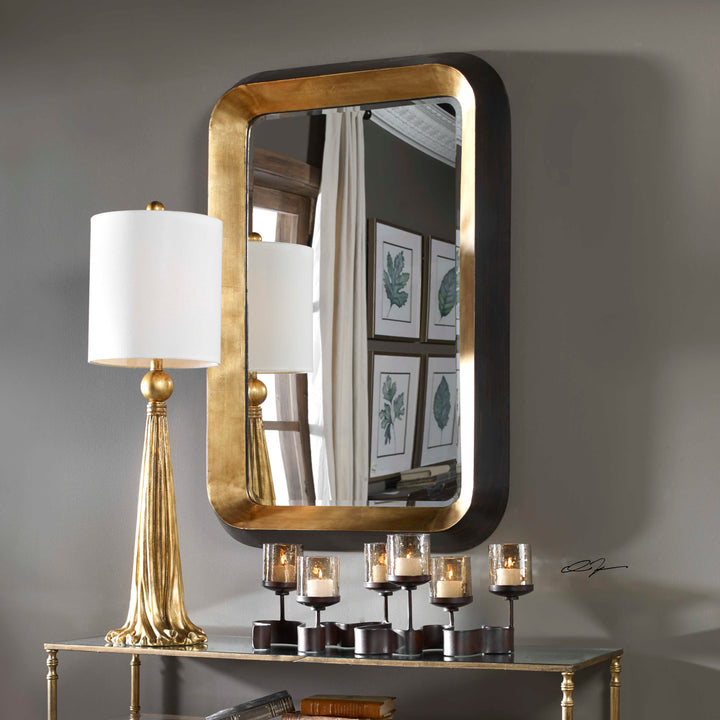 American Home Furniture Uttermost Niva Metallic Gold Wall Mirror