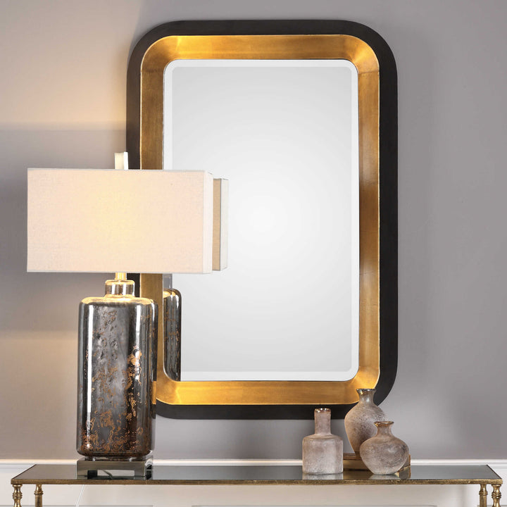 American Home Furniture Uttermost Niva Metallic Gold Wall Mirror