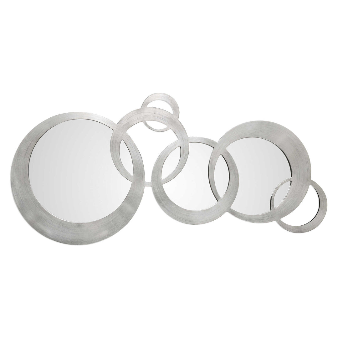 American Home Furniture Uttermost Odiana Silver Rings Modern Mirror