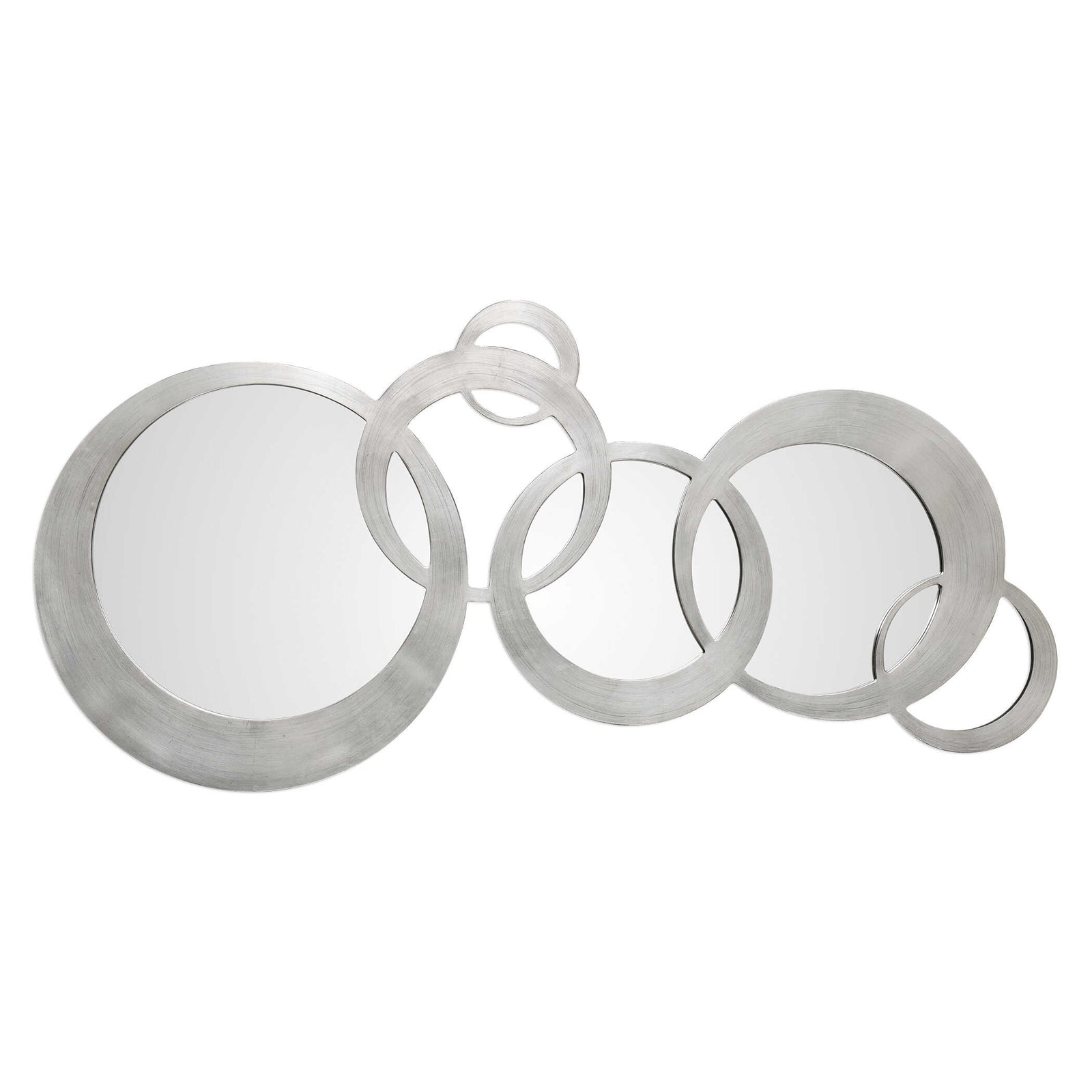 American Home Furniture Uttermost Odiana Silver Rings Modern Mirror