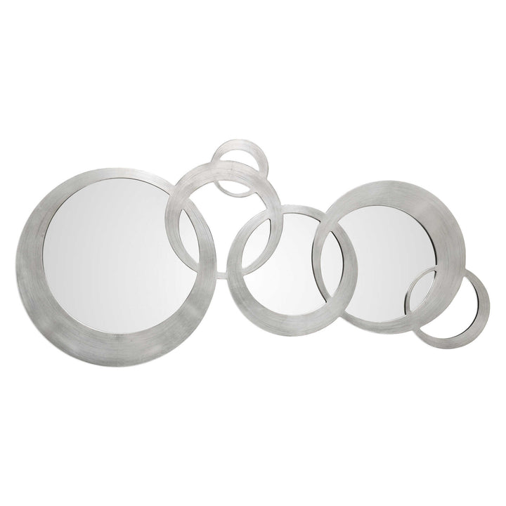 American Home Furniture Uttermost Odiana Silver Rings Modern Mirror