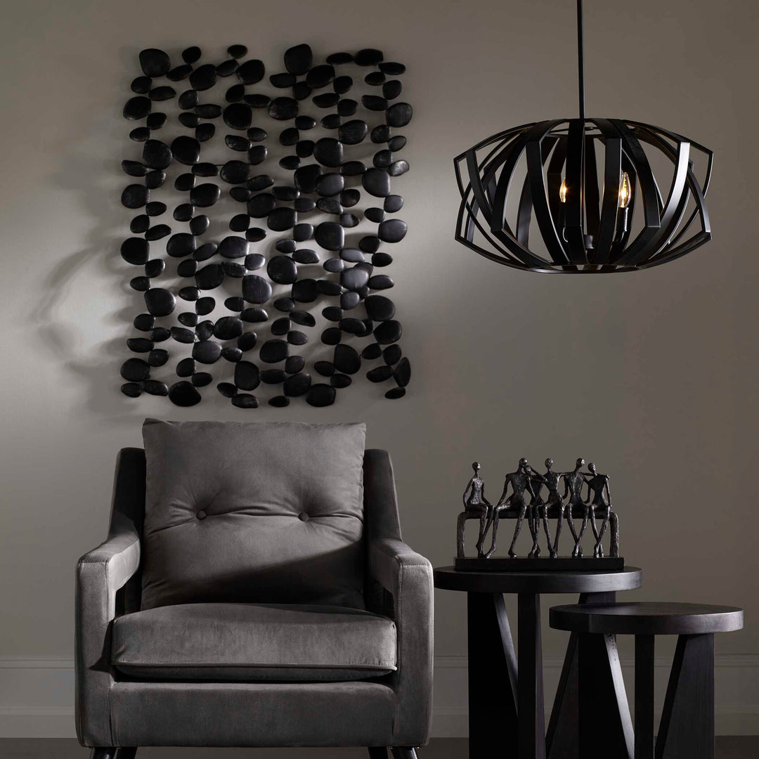 American Home Furniture Uttermost Skipping Stones Forged Iron Wall Art