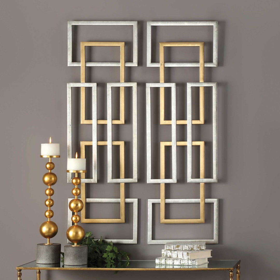 American Home Furniture Uttermost Aerin Geometric Wall Art Set of 2