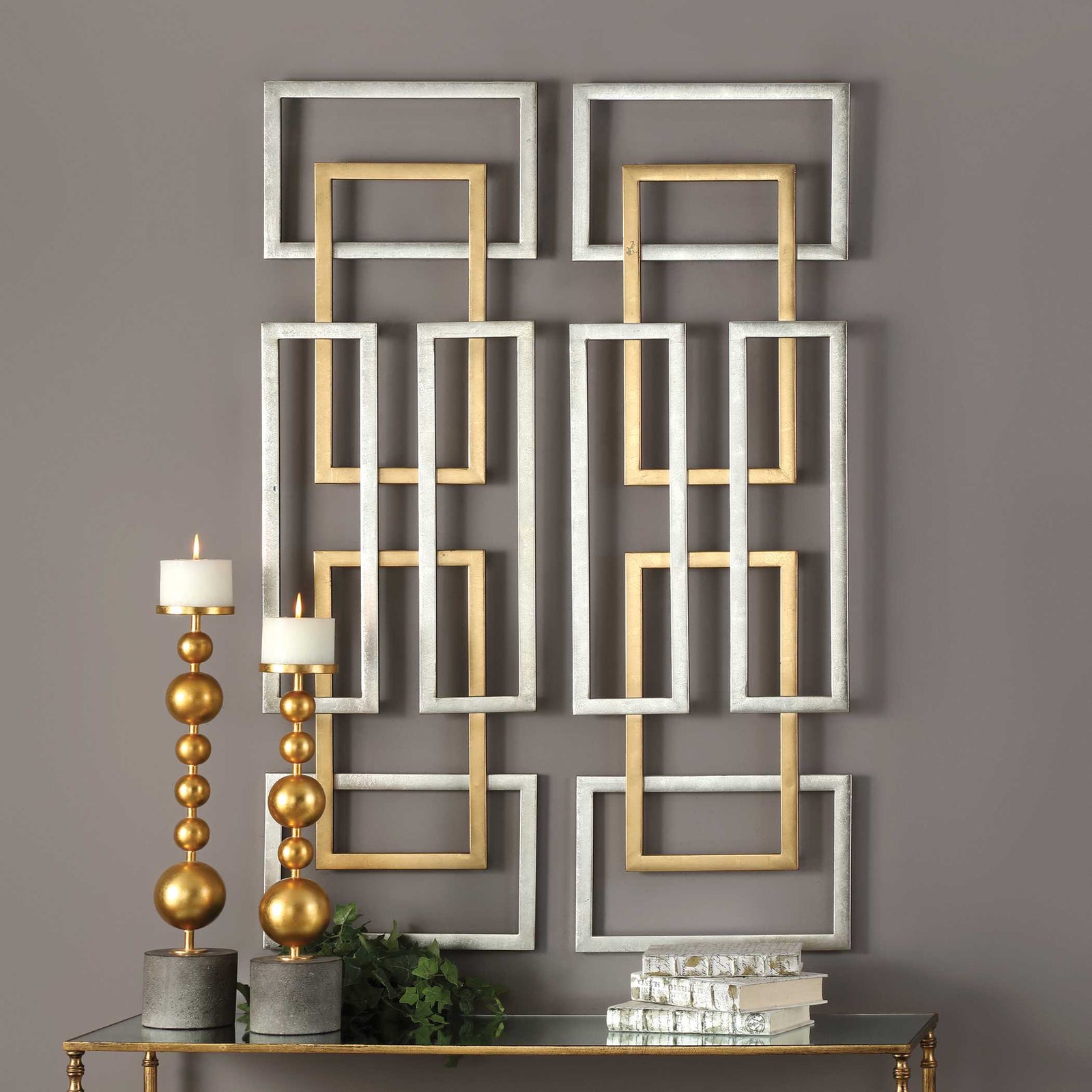 American Home Furniture Uttermost Aerin Geometric Wall Art Set of 2