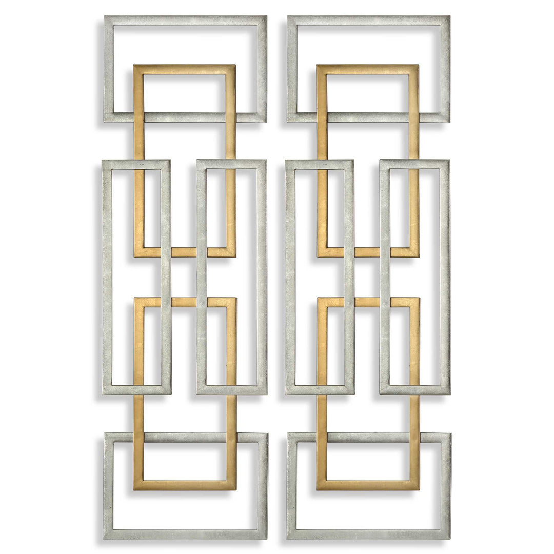 Aerin Geometric Wall Art - Set of 2 - AmericanHomeFurniture