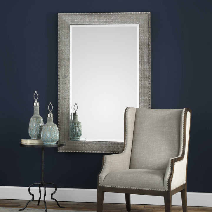 American Home Furniture Uttermost Leiston Metallic Silver Mirror