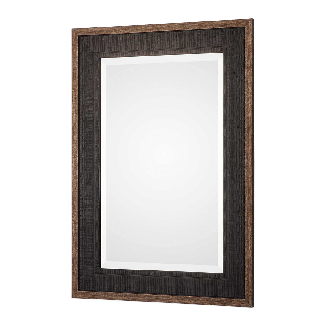 American Home Furniture Uttermost Staveley Rustic Black Mirror