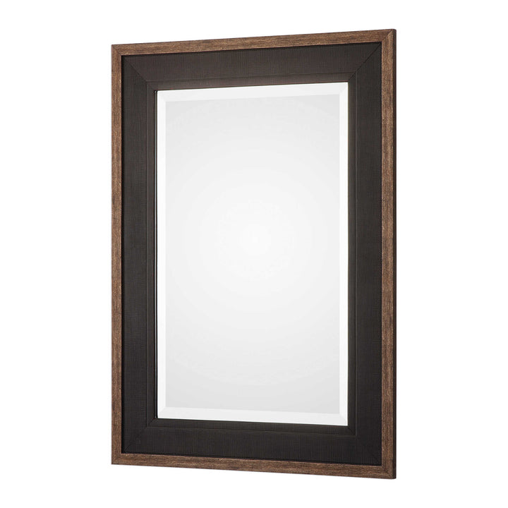 American Home Furniture Uttermost Staveley Rustic Black Mirror