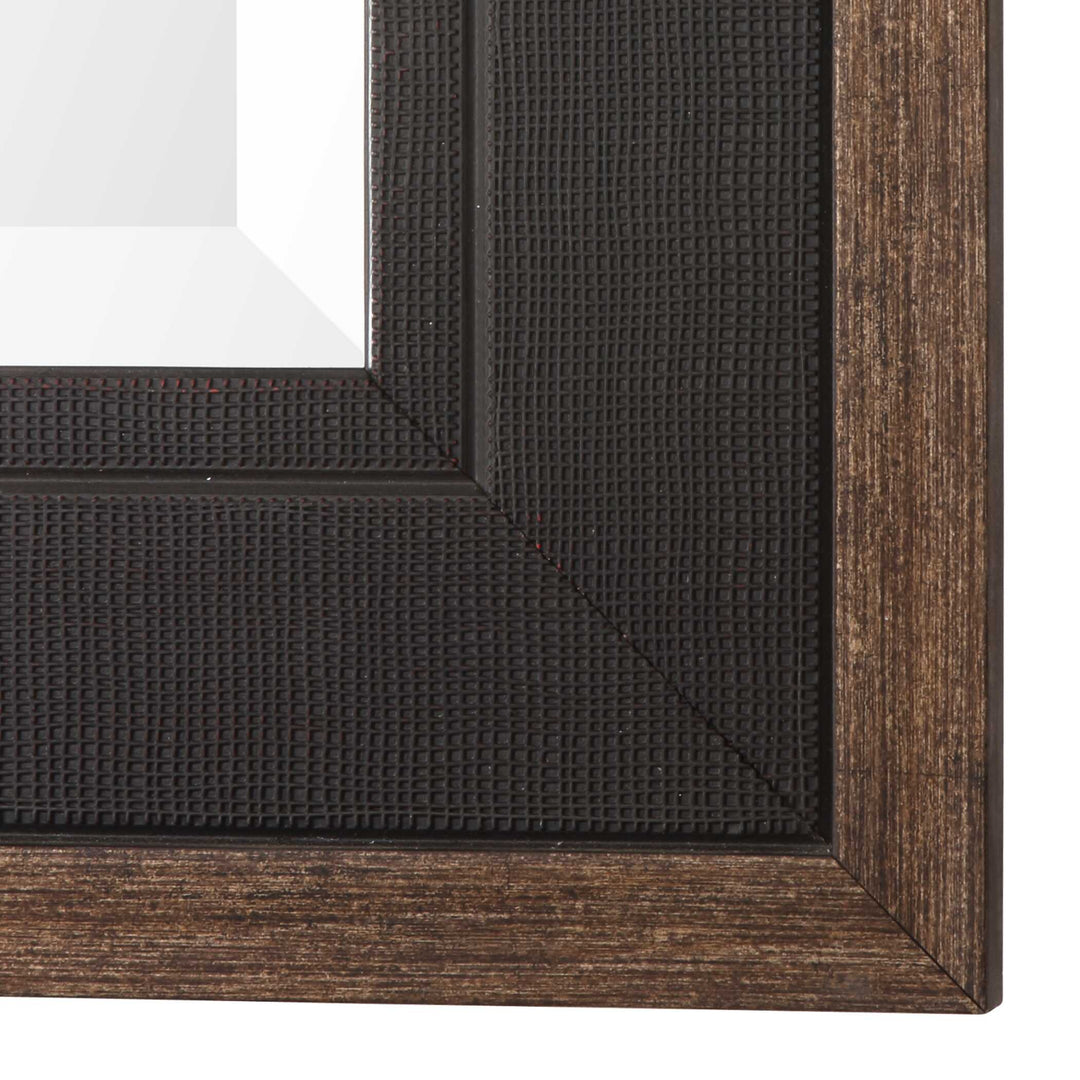 American Home Furniture Uttermost Staveley Rustic Black Mirror