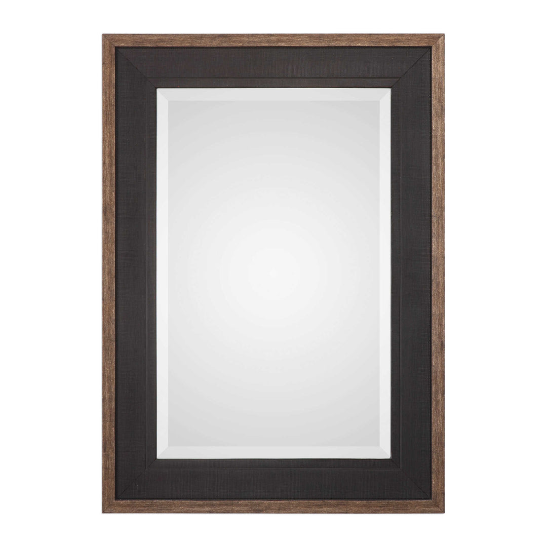 American Home Furniture Uttermost Staveley Rustic Black Mirror