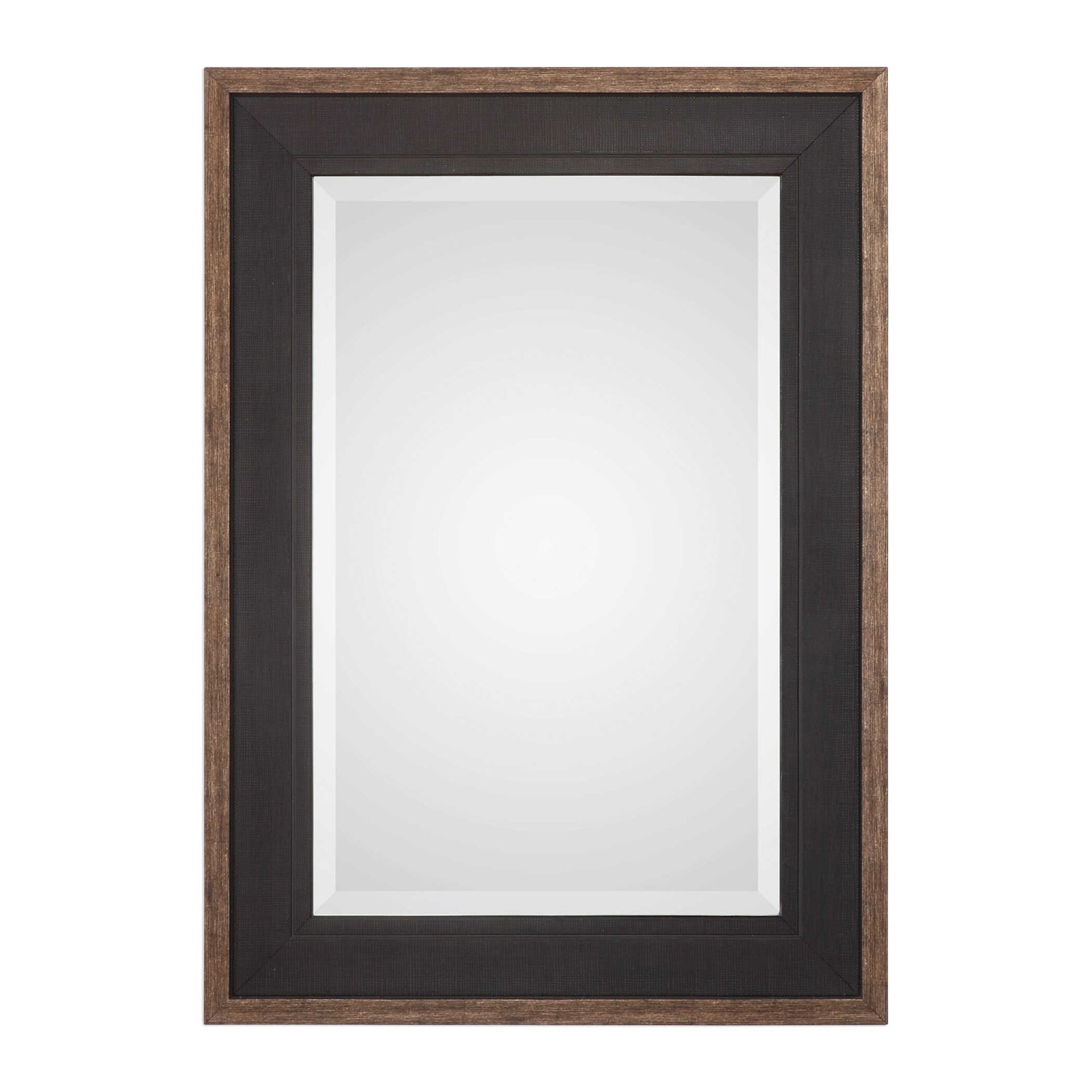 American Home Furniture Uttermost Staveley Rustic Black Mirror