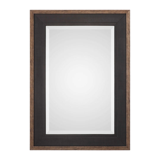 American Home Furniture Uttermost Staveley Rustic Black Mirror