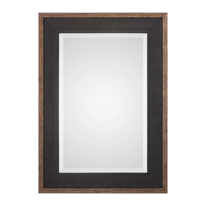 American Home Furniture Uttermost Staveley Rustic Black Mirror