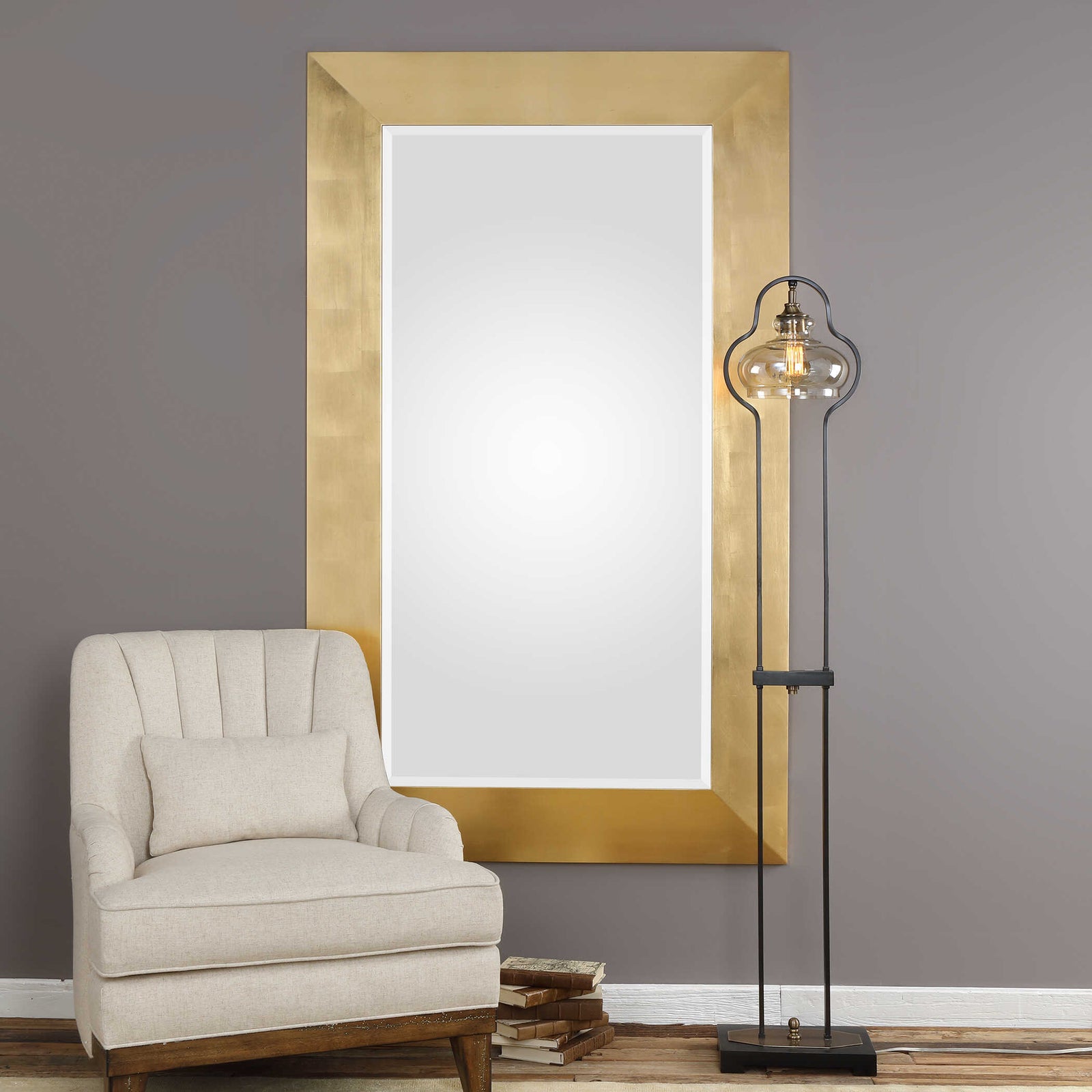 American Home Furniture Uttermost Chaney Gold Mirror