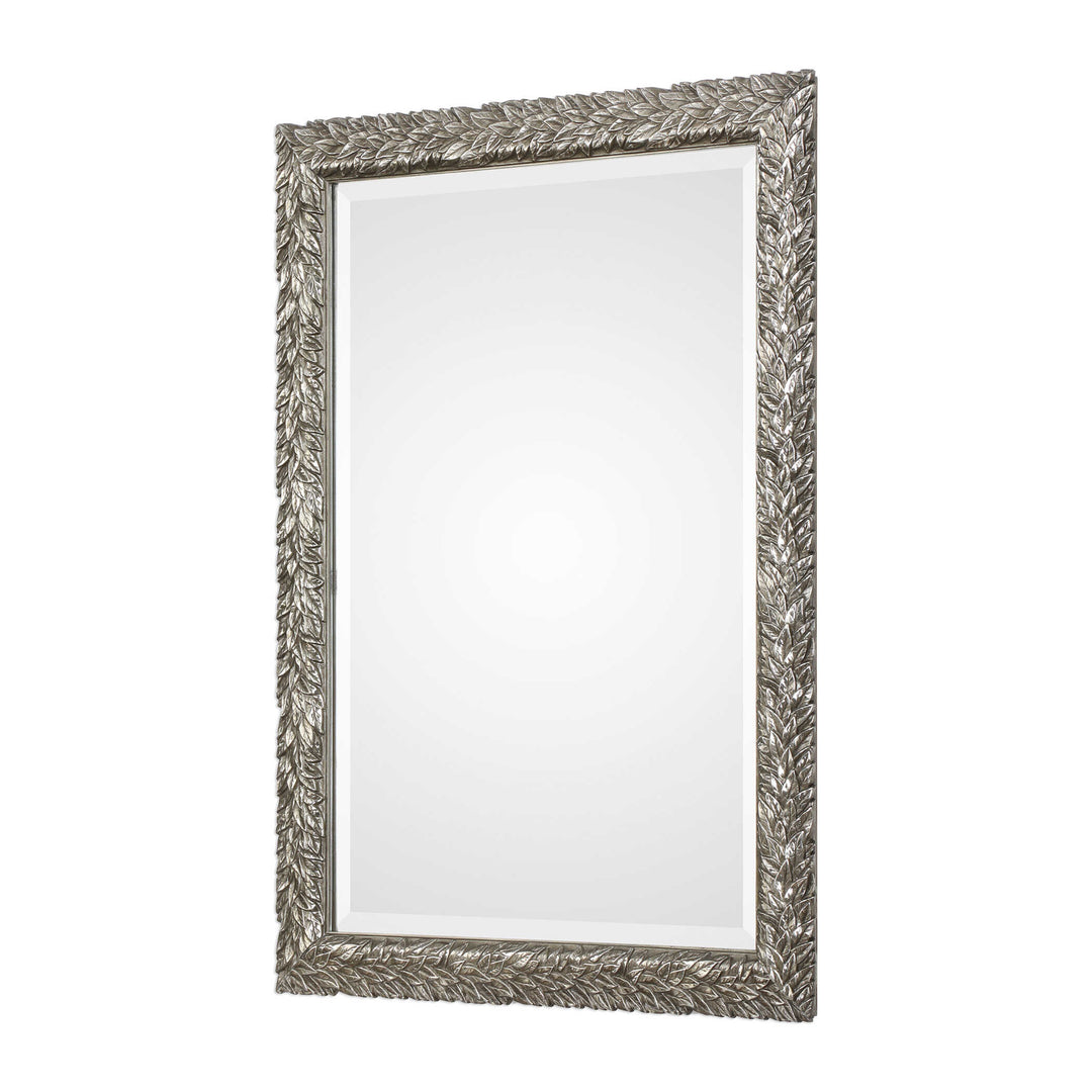 American Home Furniture Uttermost Evelina Silver Leaves Mirror