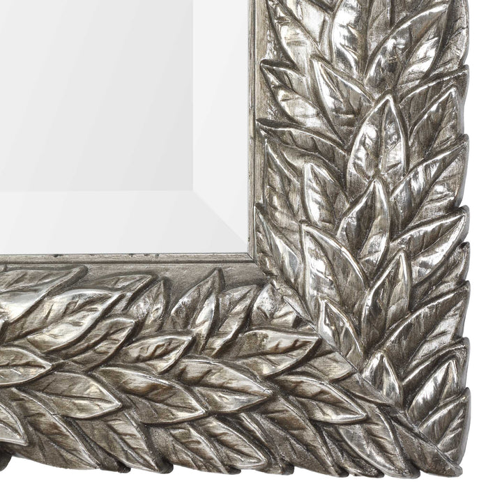 American Home Furniture Uttermost Evelina Silver Leaves Mirror