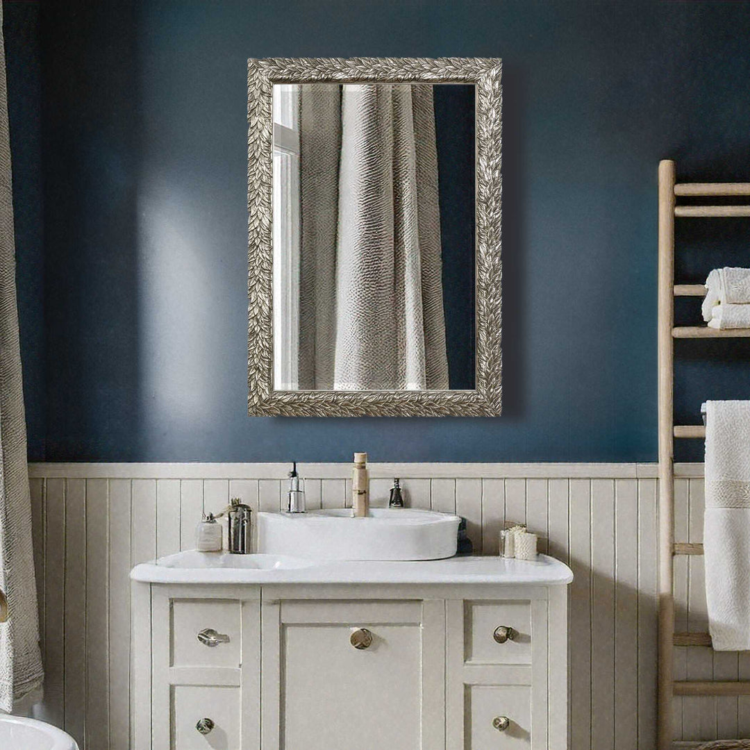 American Home Furniture Uttermost Evelina Silver Leaves Mirror