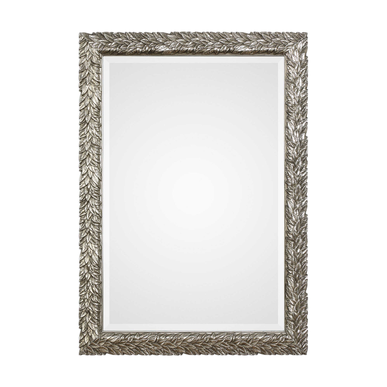 American Home Furniture Uttermost Evelina Silver Leaves Mirror
