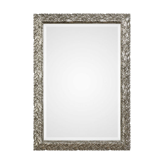 American Home Furniture Uttermost Evelina Silver Leaves Mirror