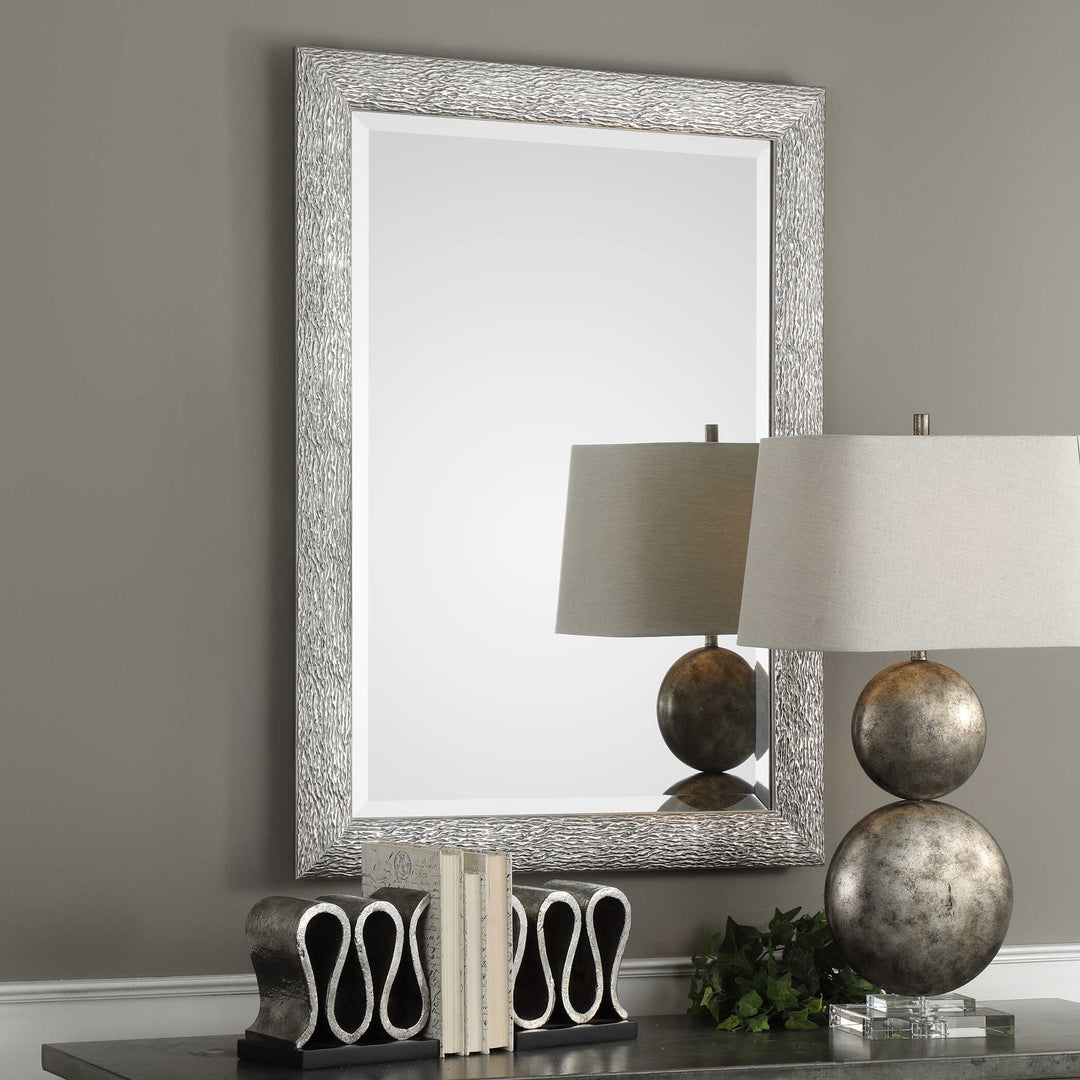 American Home Furniture Uttermost Mossley Metallic Silver Mirror