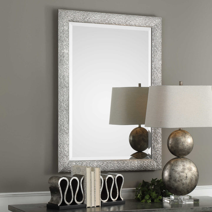 American Home Furniture Uttermost Mossley Metallic Silver Mirror