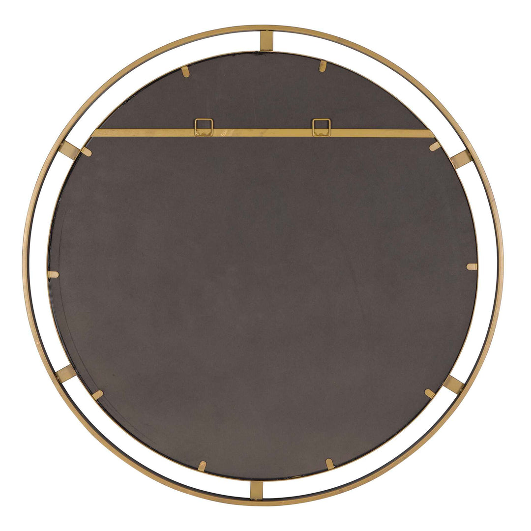 American Home Furniture Uttermost Carrizo Bronze Round Mirror
