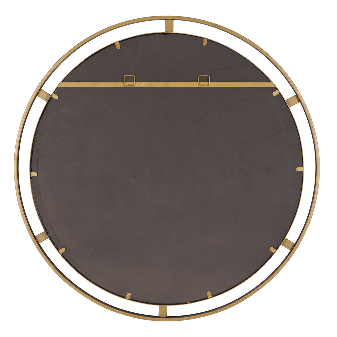 American Home Furniture Uttermost Carrizo Bronze Round Mirror