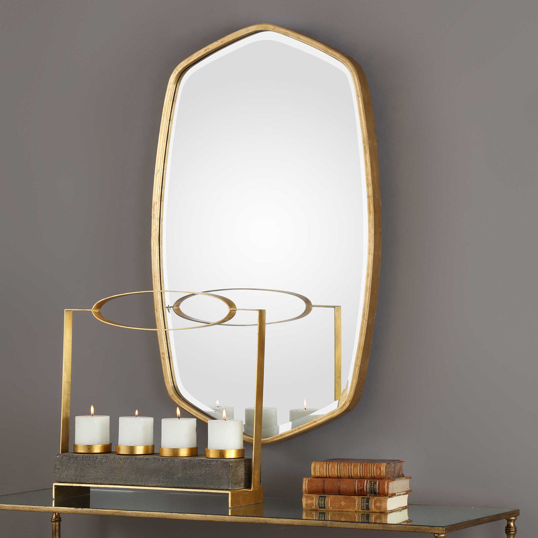 American Home Furniture Uttermost Duronia Antiqued Gold Mirror