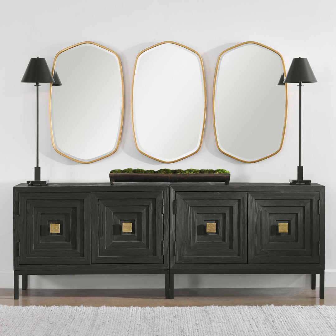 American Home Furniture Uttermost Duronia Antiqued Gold Mirror