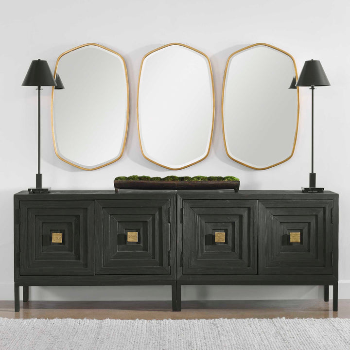 American Home Furniture Uttermost Duronia Antiqued Gold Mirror