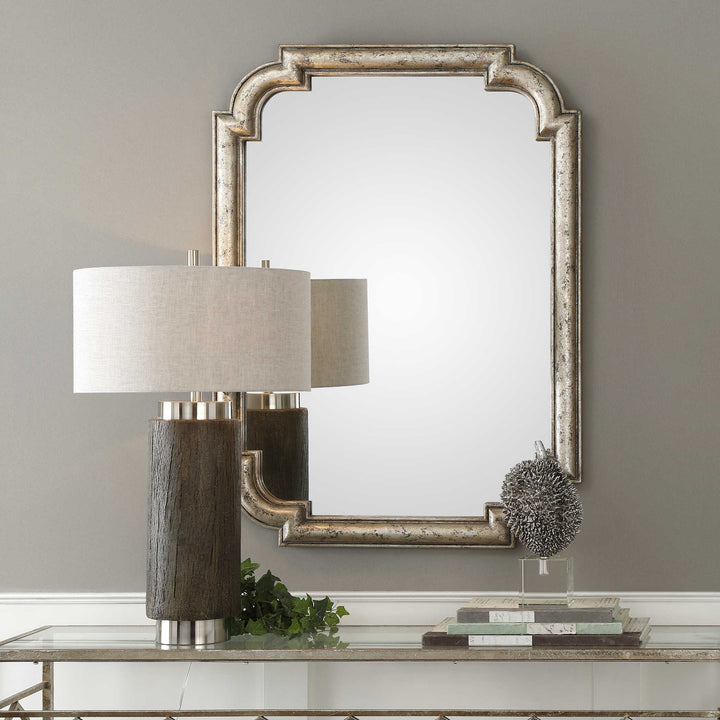 American Home Furniture Uttermost Calanna Antique Silver Mirror