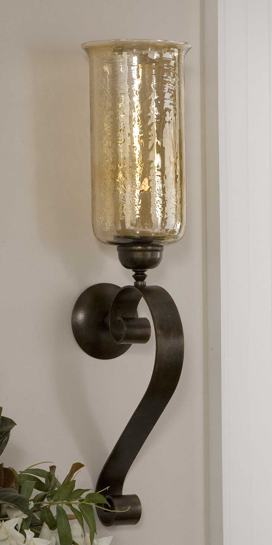 American Home Furniture Uttermost Joselyn Bronze Candle Wall Sconce