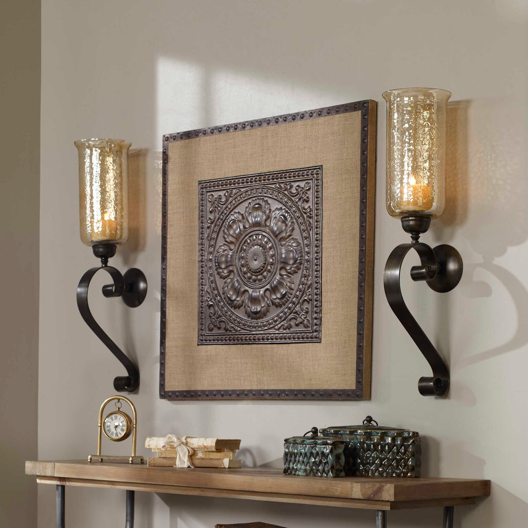 American Home Furniture Uttermost Joselyn Bronze Candle Wall Sconce