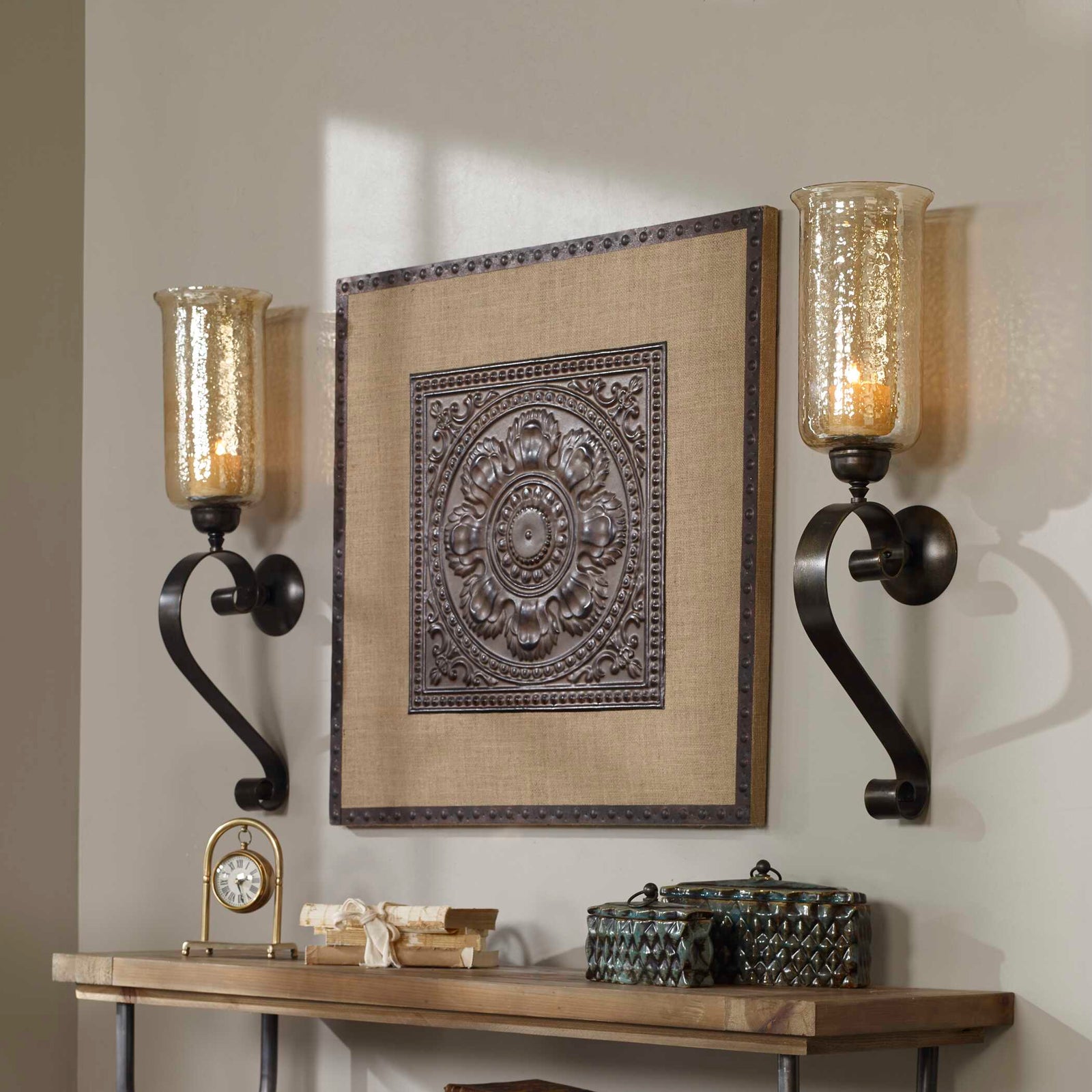 American Home Furniture Uttermost Joselyn Bronze Candle Wall Sconce