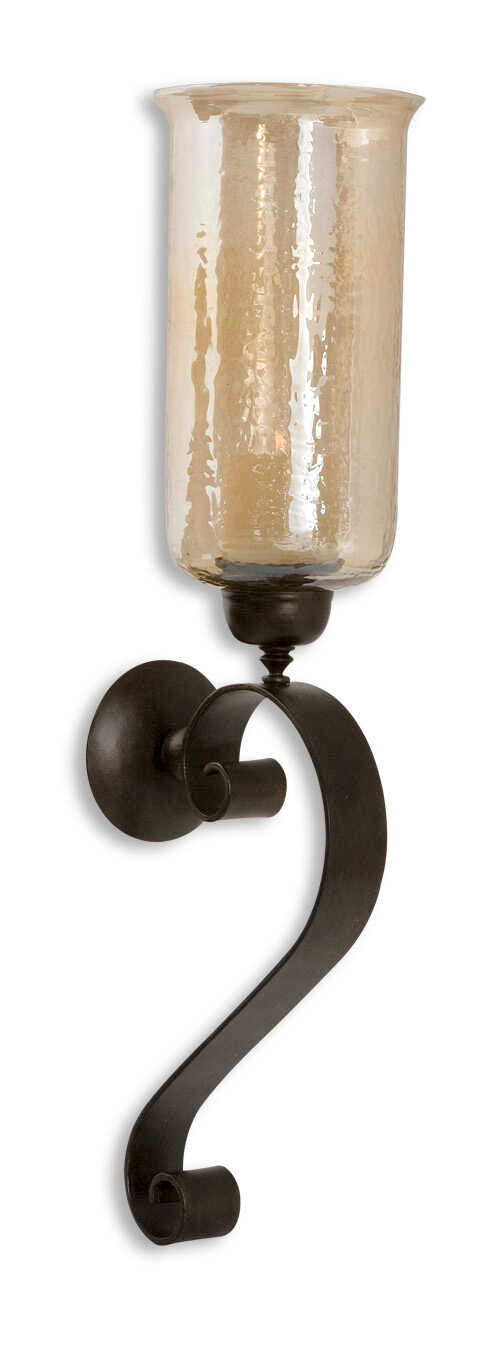 American Home Furniture Uttermost Joselyn Bronze Candle Wall Sconce