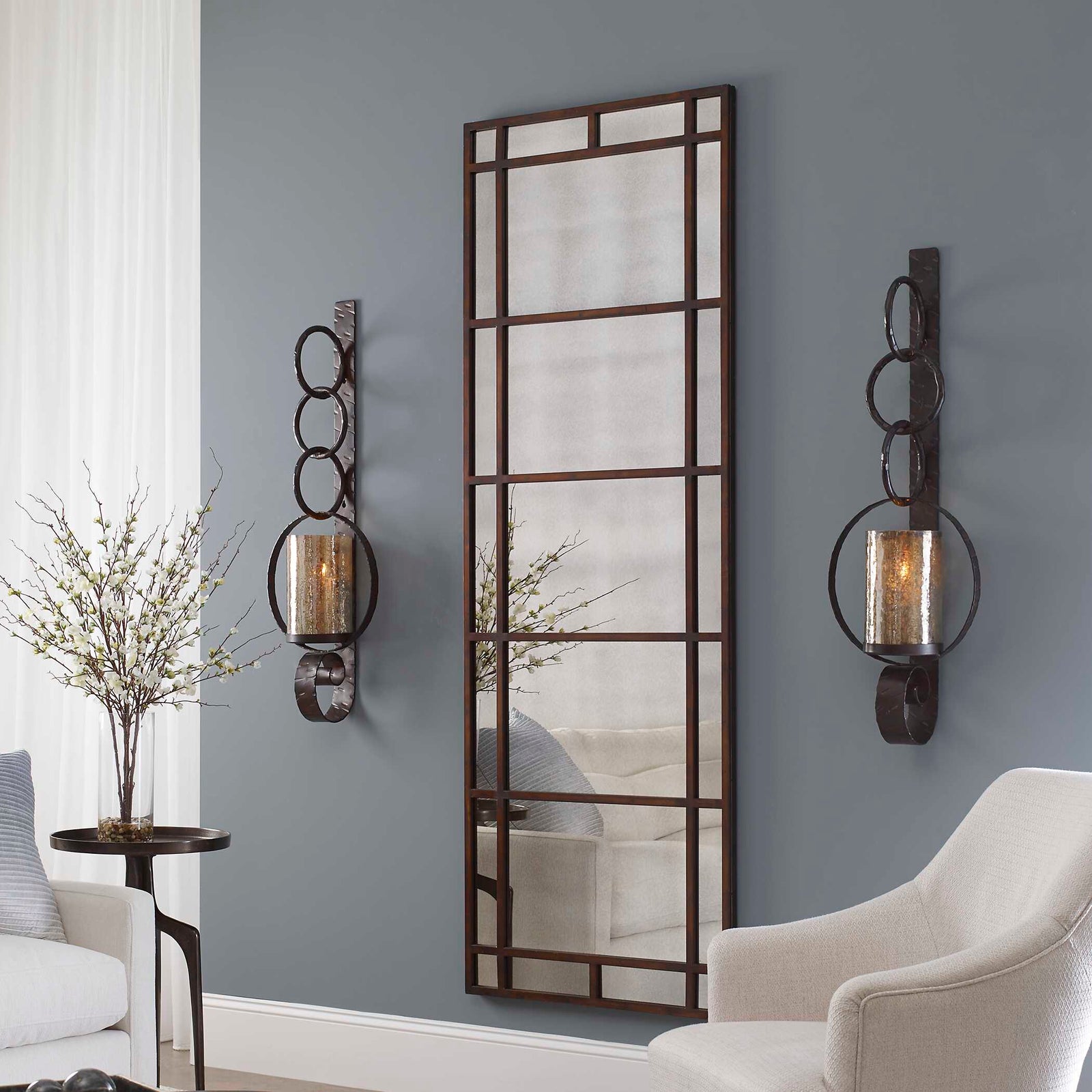 American Home Furniture Uttermost Falconara Metal Wall Sconce