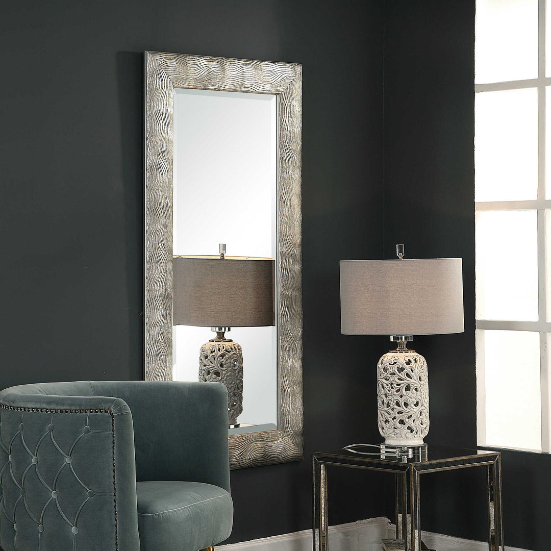 American Home Furniture Uttermost Maeona Metallic Silver Mirror
