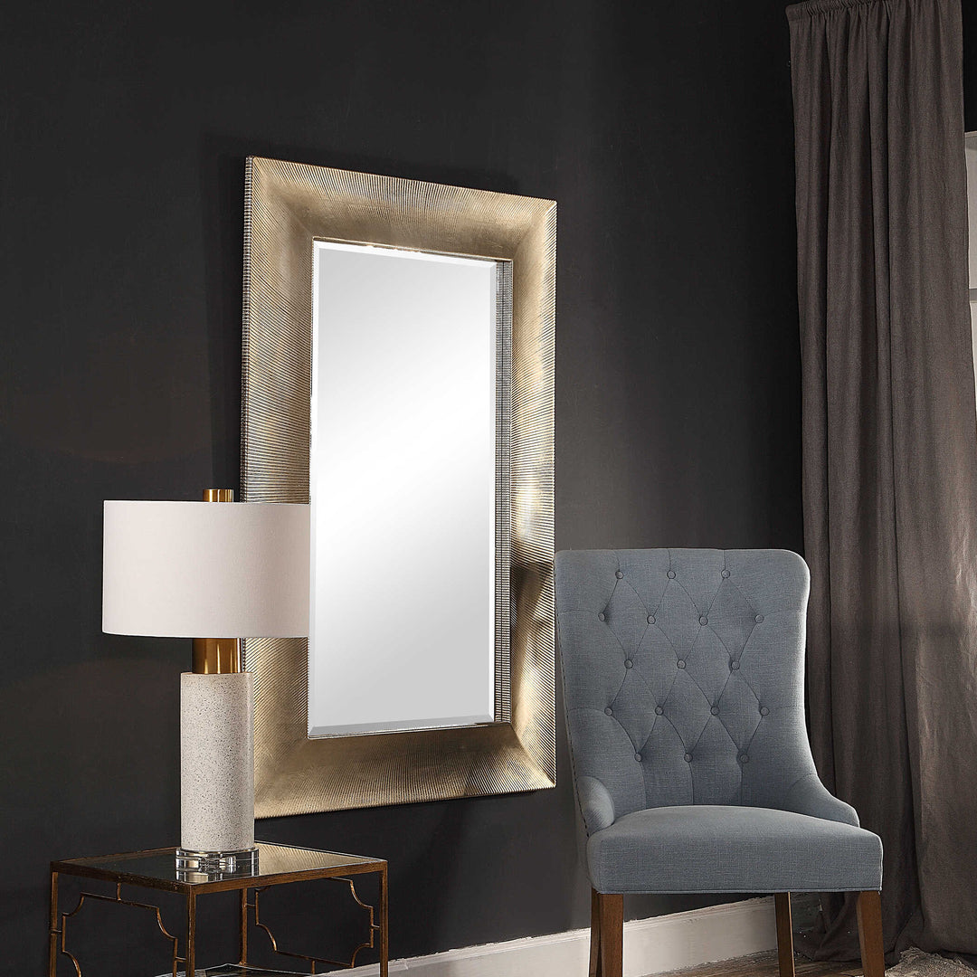 American Home Furniture Uttermost Valenton Large Champagne Mirror