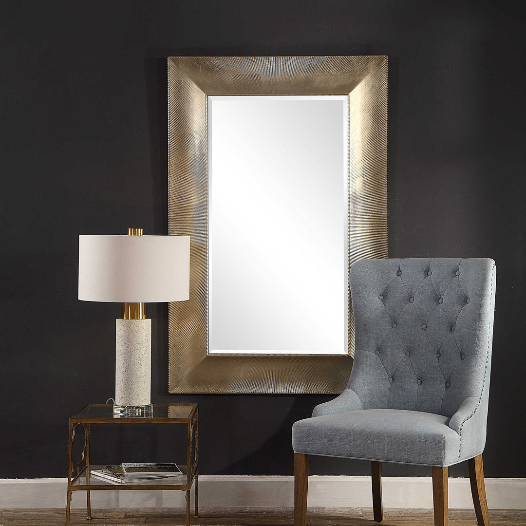 American Home Furniture Uttermost Valenton Large Champagne Mirror