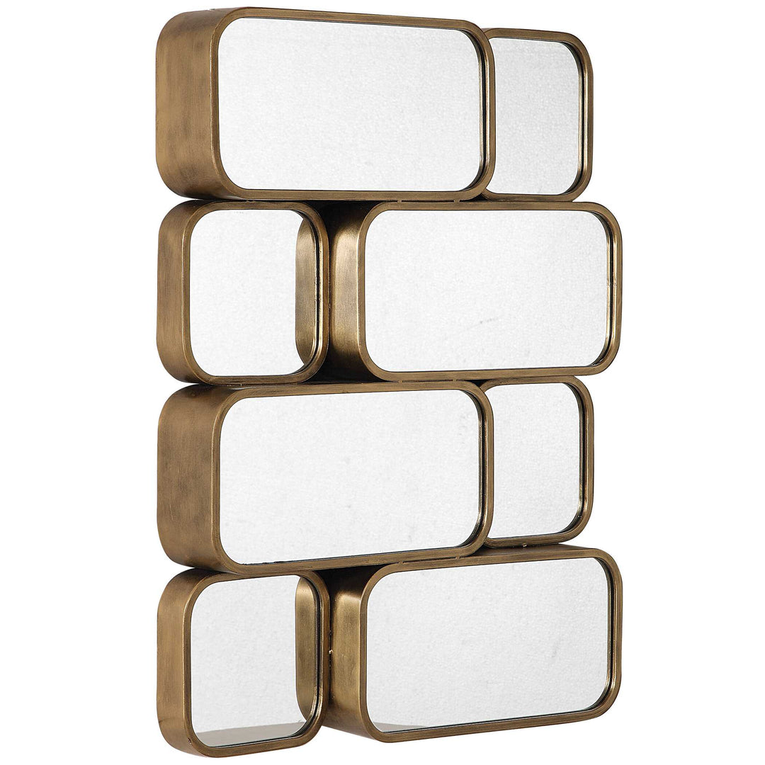 American Home Furniture Uttermost Canute Modern Gold Mirror