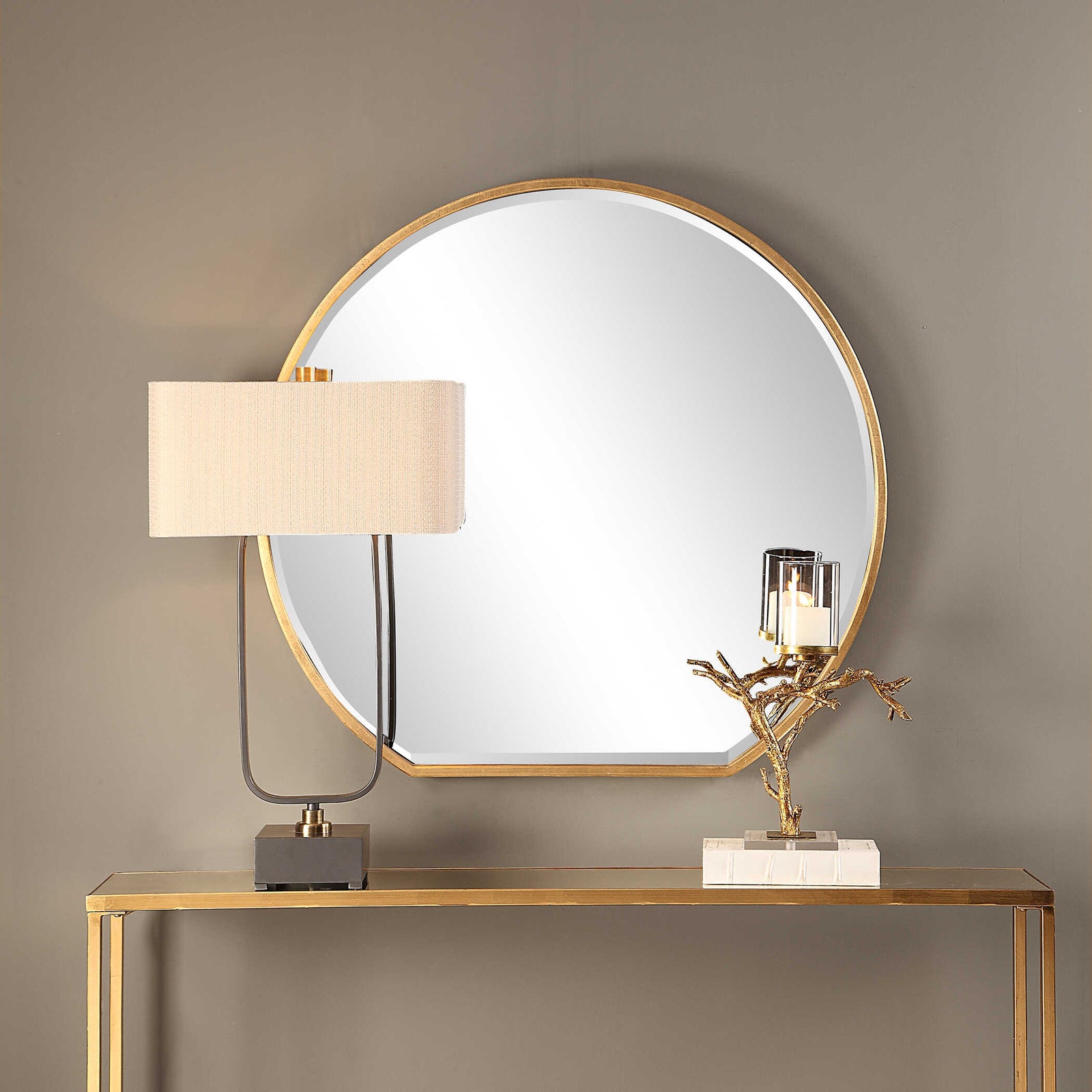 American Home Furniture Uttermost Cabell Gold Mirror