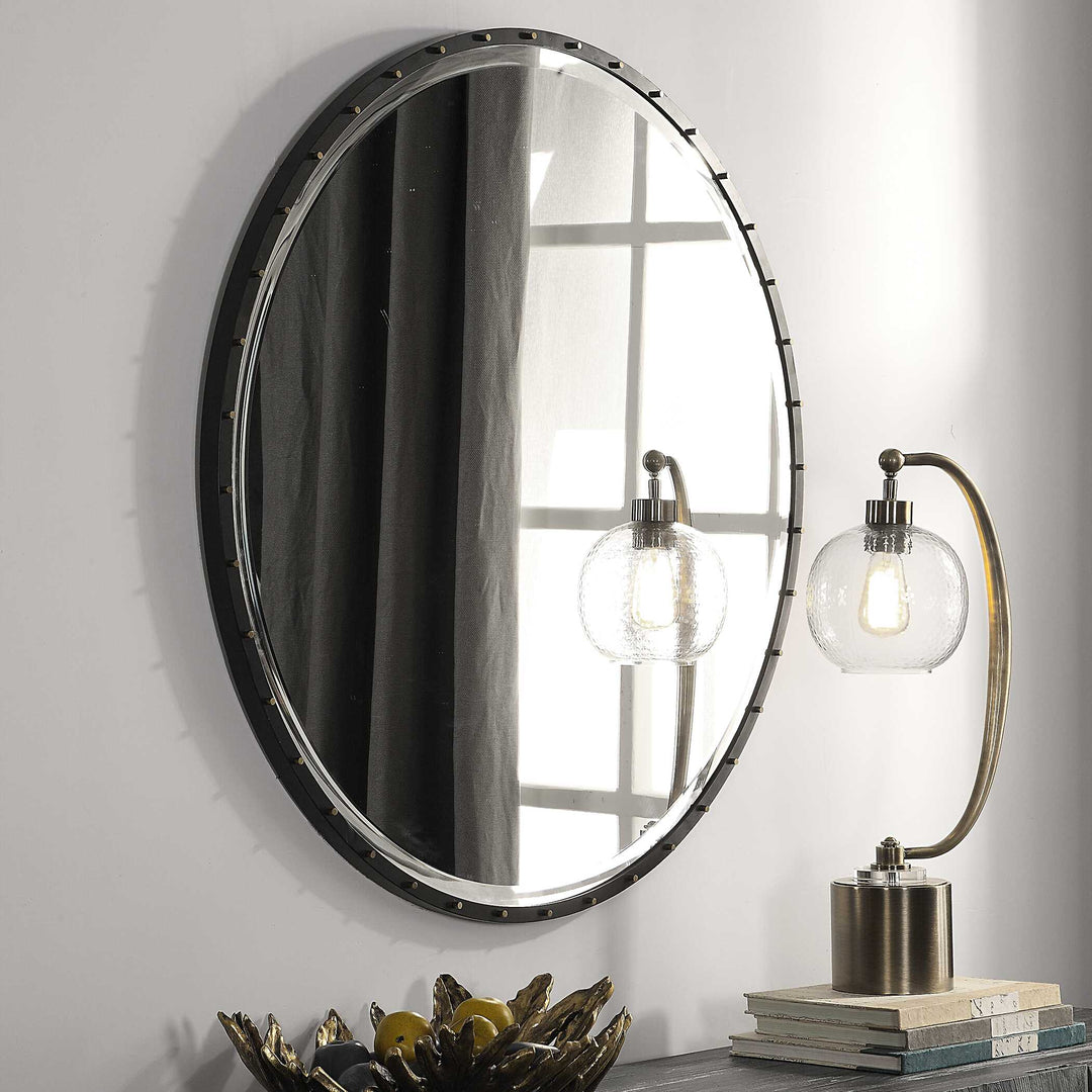 American Home Furniture Uttermost Benedo Round Mirror