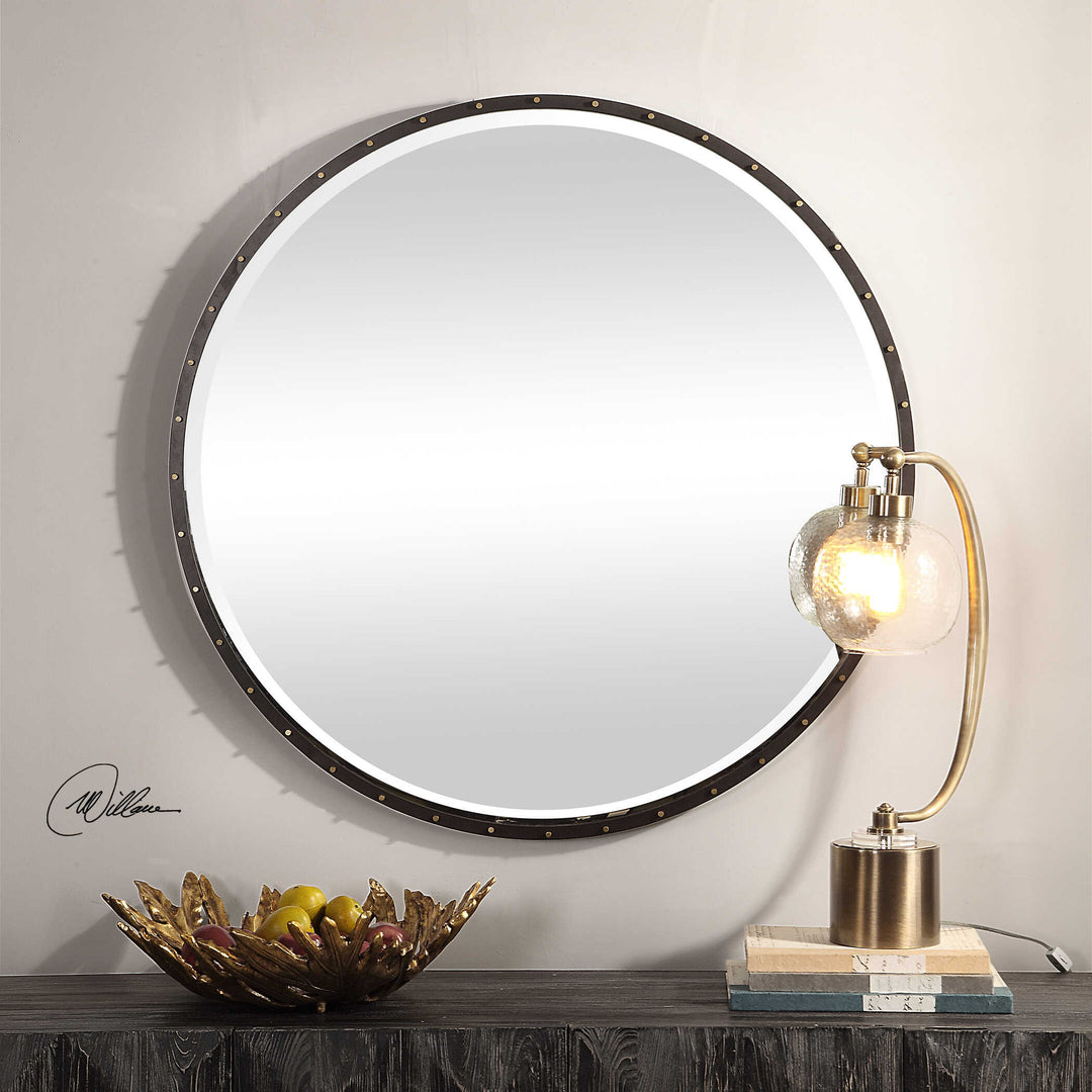 American Home Furniture Uttermost Benedo Round Mirror