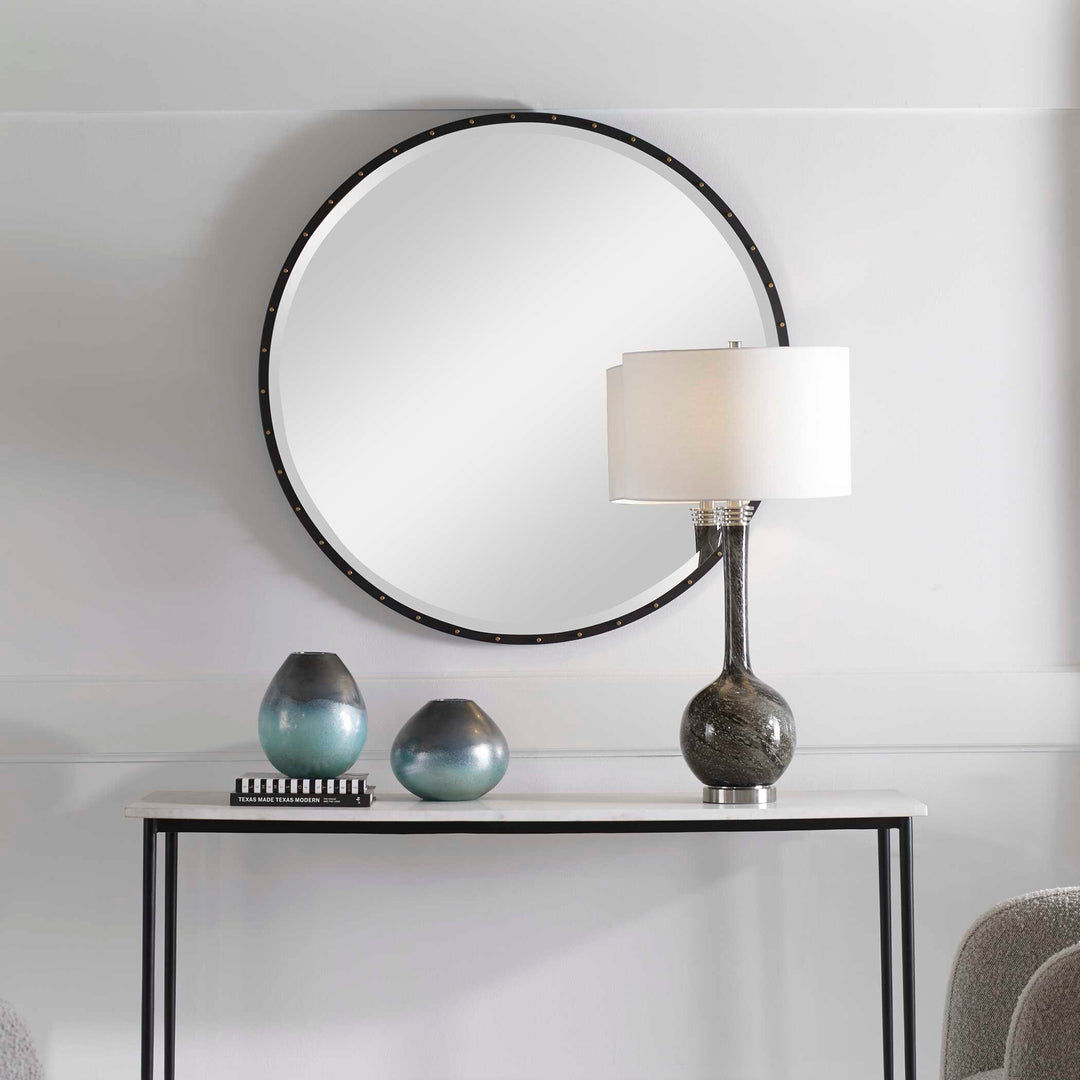American Home Furniture Uttermost Benedo Round Mirror