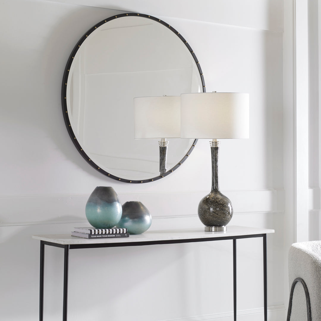American Home Furniture Uttermost Benedo Round Mirror