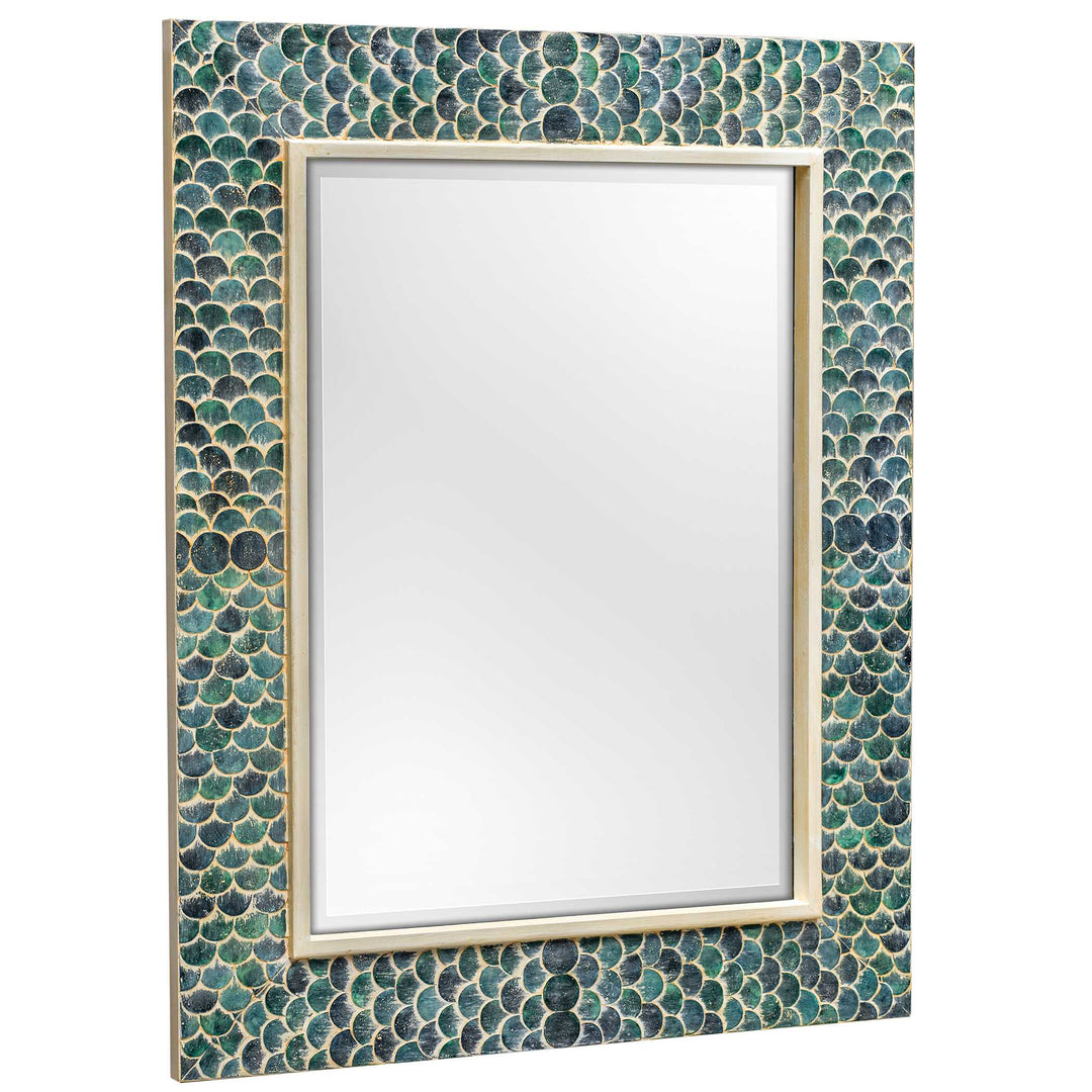American Home Furniture Uttermost Makaria Coastal Blue Mirror