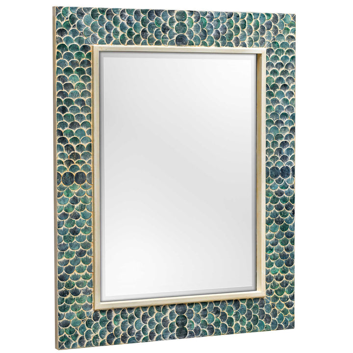 American Home Furniture Uttermost Makaria Coastal Blue Mirror