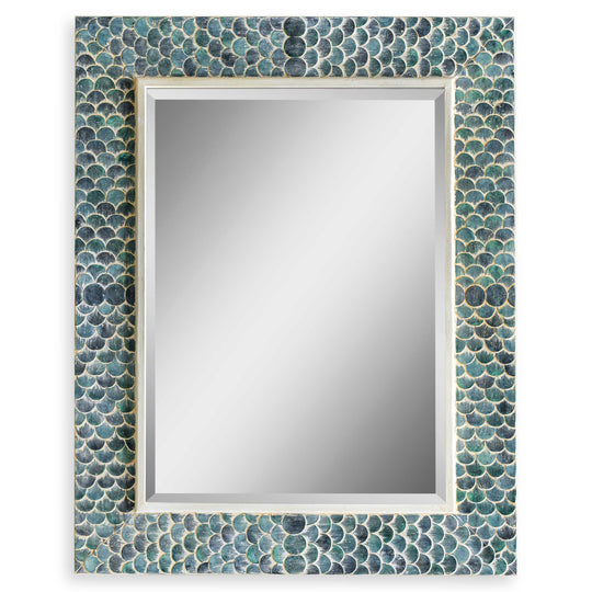 American Home Furniture Uttermost Makaria Coastal Blue Mirror
