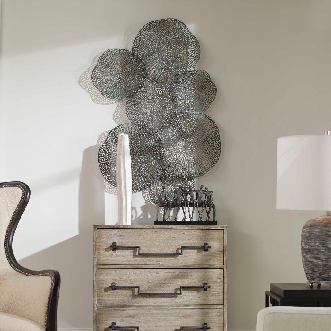 American Home Furniture Uttermost Ripley Metal Leaf Wall Art