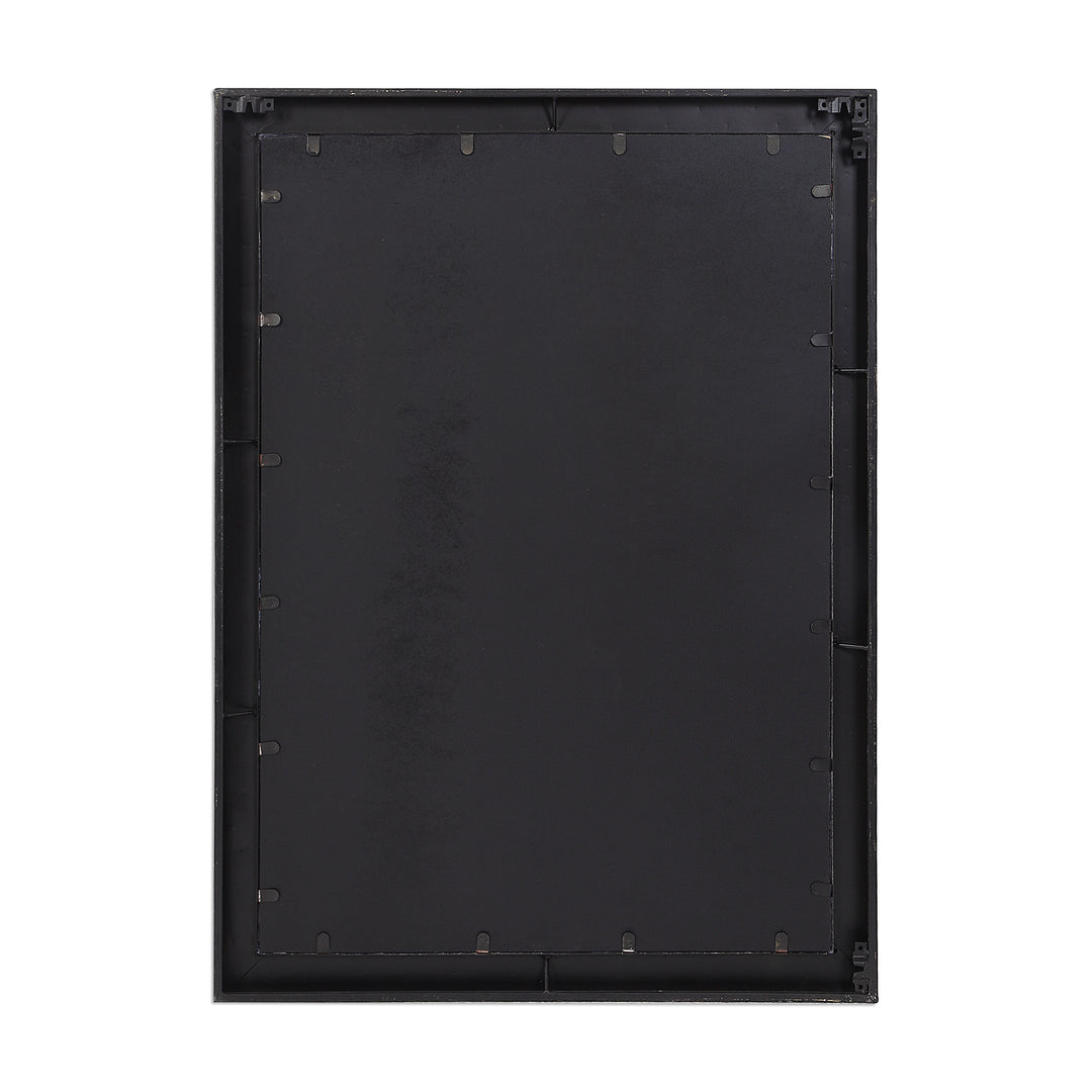 American Home Furniture Uttermost Gower Aged Black Vanity Mirror